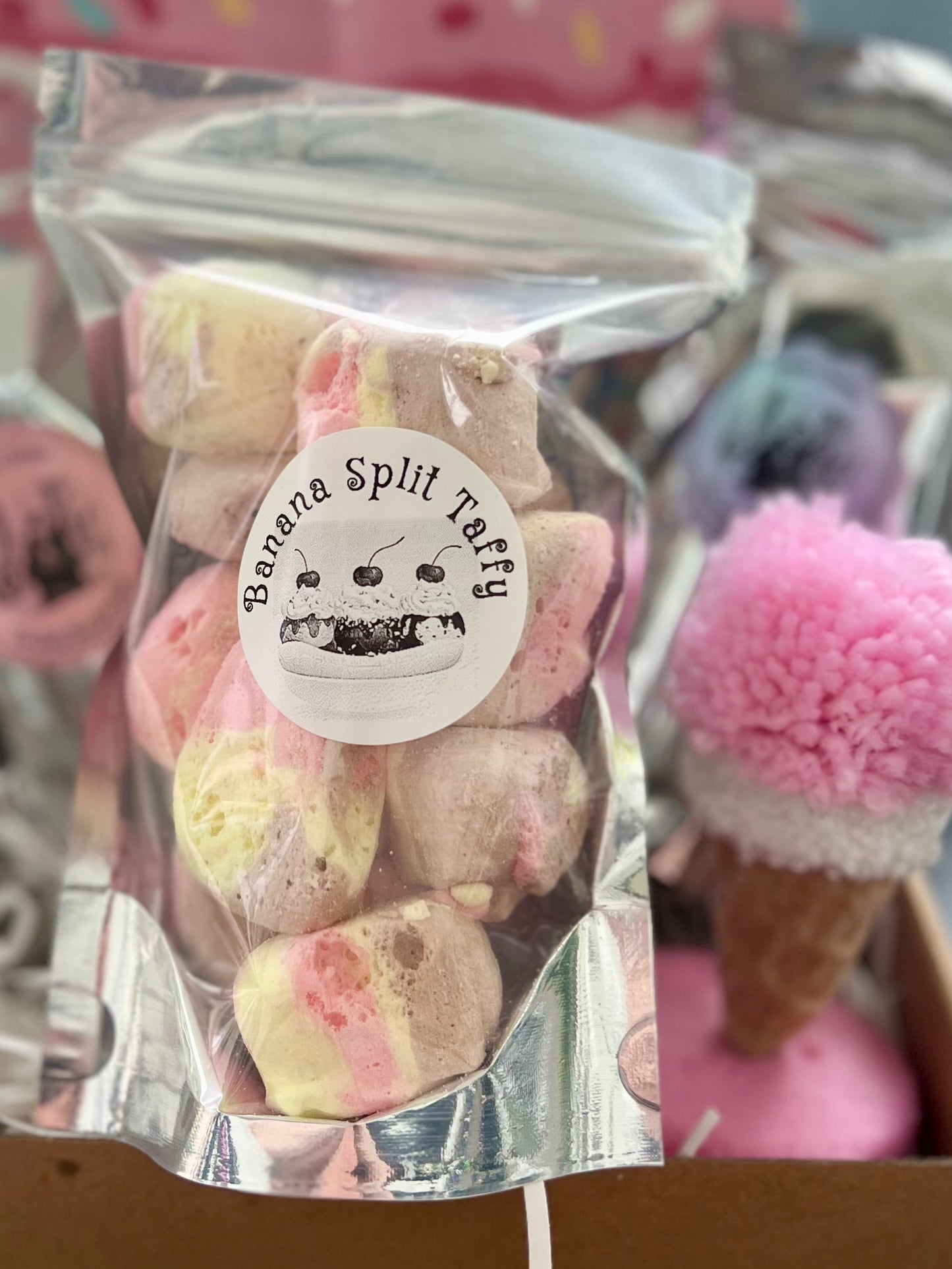 Banana Split Taffy